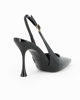 Immagine di MISS GLOBO - Décolleté slingback nera in vernice, tacco 9,5CM