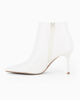 Immagine di MISS GLOBO - Tronchetto bianco a punta con zip laterale, tacco 8,5CM