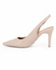 Immagine di MISS GLOBO - Décolleté slingback beige con sottopiede in VERA PELLE, tacco 8CM