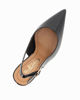 Immagine di MISS GLOBO - Décolleté slingback nera in vernice con sottopiede in VERA PELLE, tacco 8CM
