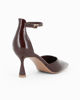 Immagine di MISS GLOBO - Décolleté marrone con sottopiede in VERA PELLE e cinturino alla caviglia, tacco 7,5CM