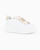 Immagine di MISS GLOBO - Scarpa bianca con farfalla e patch posteriore oro
