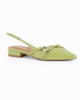 Immagine di MISS GLOBO - Ballerina slingback verde a punta con cinturini incrociati