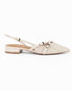 Immagine di MISS GLOBO - Ballerina slingback beige intrecciata a punta con cinturini incrociati