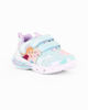 Immagine di FROZEN - Sneakers celeste da bambina con luci e strappi, numerata 24/30