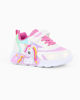 Immagine di UNICORNO - Sneakers bianca da bambina con luci e strappo, numerata 25/31