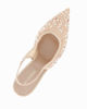 Immagine di MY JEWELS - Décolleté slingback beige traforata con paillettes, tacco 7CM