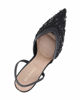 Immagine di MY JEWELS - Décolleté slingback nera con punta traforata e paillettes, tacco 7CM