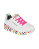 Immagine di SKECHERS - UNO LITE - LOVELY LUV - Sneakers bianca con dettaglio cuori, numerata 28/36
