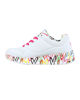 Immagine di SKECHERS - UNO LITE - LOVELY LUV - Sneakers bianca con dettaglio cuori, numerata 28/36