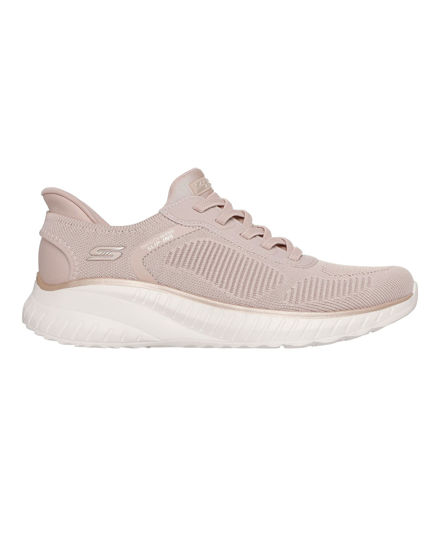 Immagine di SKECHERS - BOBS SQUAD CHAOS - CURRENT MUSE - Sneakers beige con tomaia in maglia e soletta memory foam
