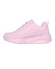 Immagine di SKECHERS - UNO LITE - EASY ZIP - Sneakers rosa da bambina con lacci e zip laterale, numerata 28/36