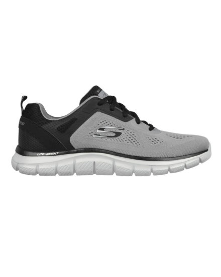 Immagine di SKECHERS - TRACK - BROADER - Sneakers grigia e nera con soletta ammortizzata memory foam