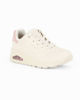 Immagine di SKECHERS - UNO - POP BACK - Sneakers beige con intersuola ammortizzata ad aria visibile