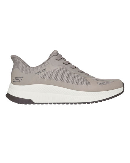 Immagine di SKECHERS - BOBS SQUAD 4 - Sneakers taupe con tomaia in maglia e lacci elasticizzati