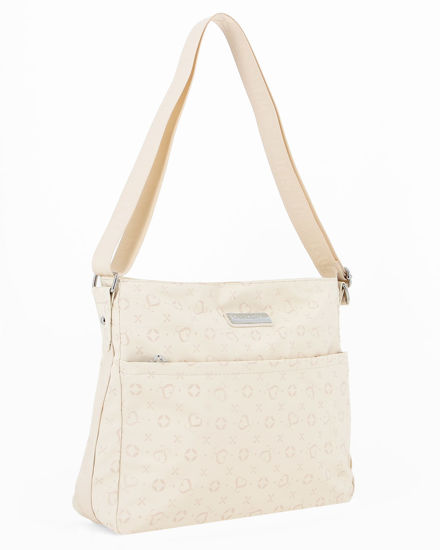 Immagine di SOLO SOPRANI - Borsa beige con tracolla regolabile e zip frontale orizzontale