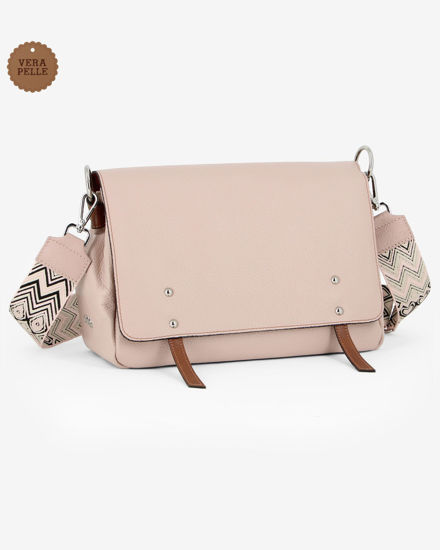 Immagine di DIVAS - Borsa carne modello postina VERA PELLE - MADE IN ITALY