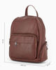 Immagine di ALEX&CO - Zaino marrone in VERA PELLE con tasche frontali e laterali