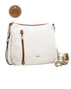 Immagine di DIVAS - Borsa beige con tracolla nastro in VERA PELLE - MADE IN ITALY