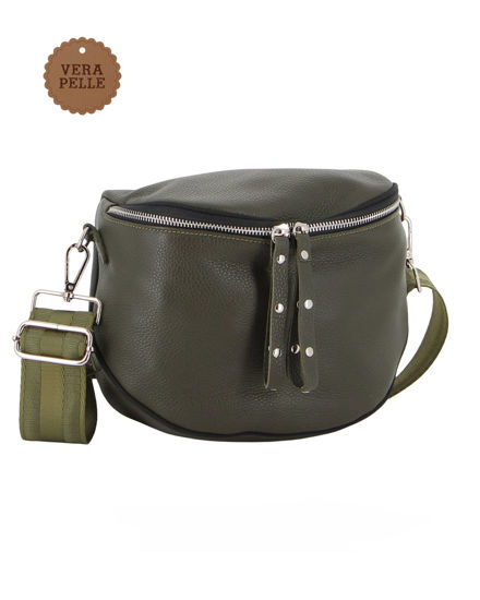 Immagine di NARDINI - Marsupio verde da donna in VERA PELLE - MADE IN ITALY