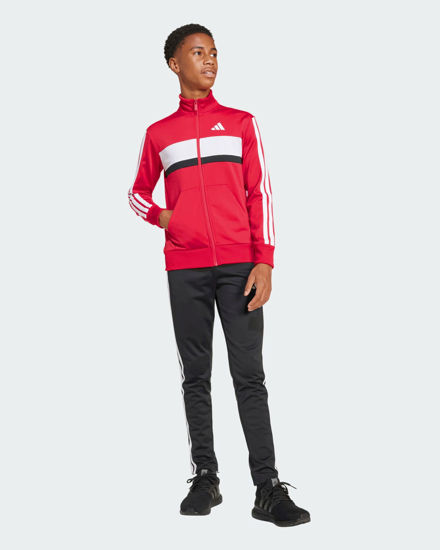 Immagine di ADIDAS - COMPLETO TUTA ACETATA TIBERIO ROSSO E NERO DA RAGAZZI (7 - 16 ANNI) - JI6214