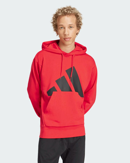 Immagine di ADIDAS - FELPA ROSSA DA UOMO CON CAPPUCCIO ESSENTIAL BIG LOGO - JE8894