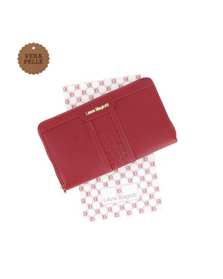 Immagine di LAURA BIAGIOTTI - Portafoglio rosso con inserto loggato