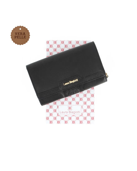 Immagine di LAURA BIAGIOTTI - Portafoglio nero con patta