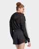 Immagine di ADIDAS - FELPA CROPPED NERA DA DONNA CON CAPPUCCIO ESSENTIALS 3 STRIPES FRENCH TERRY CROP - JE0017
