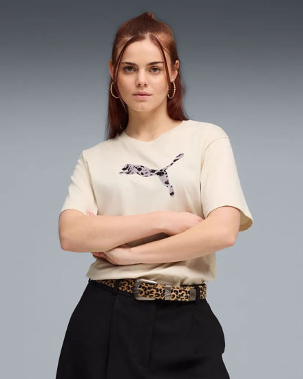 Immagine di PUMA - T-SHIRT BEIGE DA DONNA ESSENTIAL ANIMAL TAGLIO MORBIDO 691821-87
