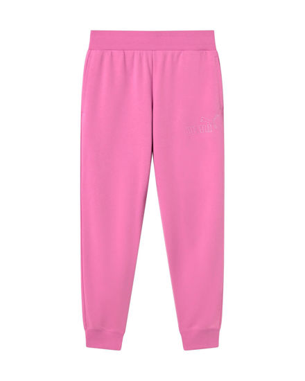 Immagine di PUMA - PANTALONE ESSENTIAL ROSA DA DONNA CON LOGO STRASS PER ALLENAMENTO 693547-74