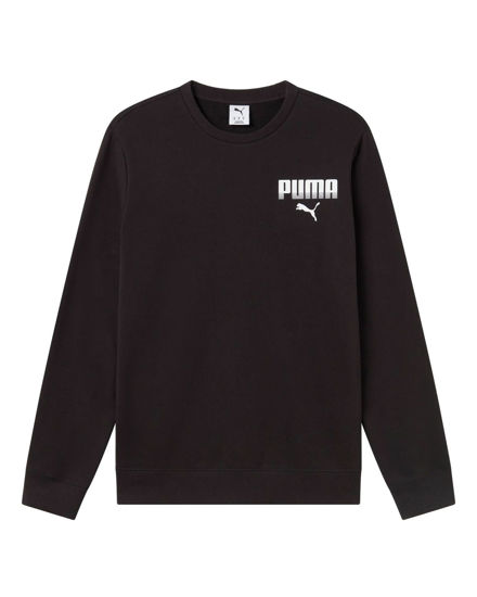 Immagine di PUMA - FELPA NERA DA UOMO ESSENTIAL GRAPHIC CREW 694940-01