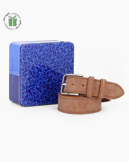 Immagine di GIANMARCO VENTURI - Cinta testa moro da uomo con scatola in latta