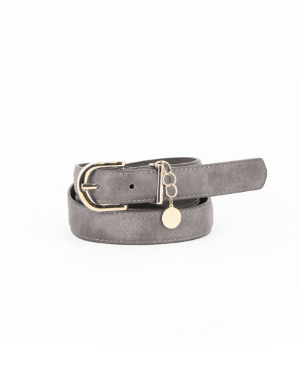 Immagine di NAZARENO GABRIELLI - Cinta taupe da donna con ciondolo loggato