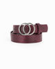 Immagine di NAZARENO GABRIELLI - Cinta bordeaux da donna con fibbia a doppio cerchio