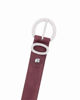 Immagine di NAZARENO GABRIELLI - Cinta bordeaux da donna con passante e fibbia in strass