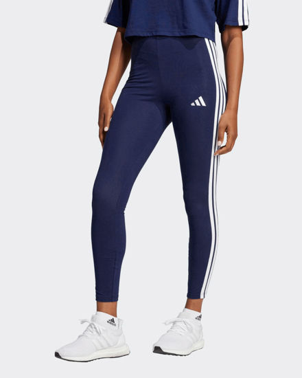 Immagine di ADIDAS - LEGGINGS BLU DA DONNA 3 STRISCE ESSENTIALS COTTON - JE0067