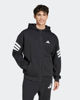 Immagine di ADIDAS - FELPA NERA DA UOMO FULL ZIP CON CAPPUCCIO 3 STRISCE - JD4827