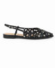 Immagine di MY JEWELS - Ballerina slingback nera traforata con borchie