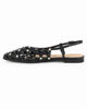 Immagine di MY JEWELS - Ballerina slingback nera traforata con borchie