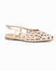 Immagine di MY JEWELS - Ballerina slingback beige traforata con borchie