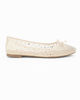 Immagine di MY JEWELS - Ballerina beige a rete con fiocco e strass