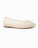 Immagine di MY JEWELS - Ballerina beige a rete con fiocco e strass