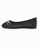 Immagine di MY JEWELS - Ballerina nera intrecciata con morsetto in strass