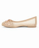 Immagine di MY JEWELS - Ballerina beige a rete con fiocco e strass