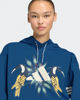 Immagine di ADIDAS - FELPA x FARM RIO HOODIE BLU DA DONNA CON CAPPUCCIO - KS2104