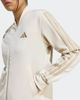 Immagine di ADIDAS - COMPLETO TUTA BEIGE DA DONNA CON FELPA FULL ZIP 3 STRISCE - KB8162