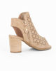 Immagine di MISS GLOBO - Tronchetto taupe traforato e zip laterale e punta aperta, tacco 7CM