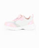 Immagine di STITCH - Sneakers bianca e rosa da bambina con strappo e luci, numerata 25/31