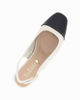 Immagine di MISS GLOBO - Décolleté slingback beige con punta nera, tacco 5,5CM
